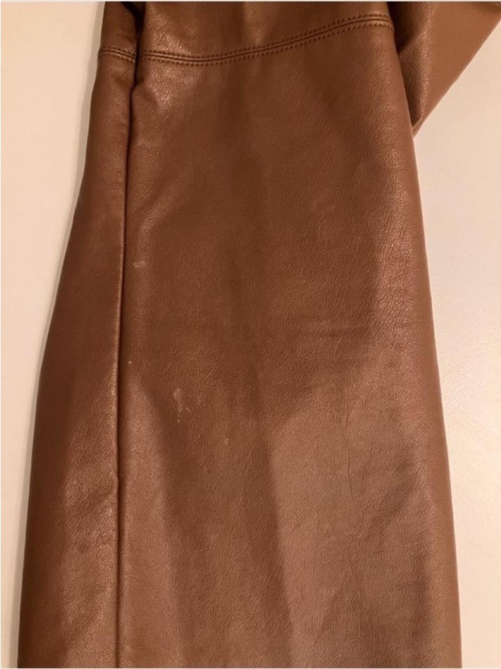 Free People Brown Ultra High-Rise Faux-leather Western Flare Boot Pants Size 8 - Picture 4 of 7